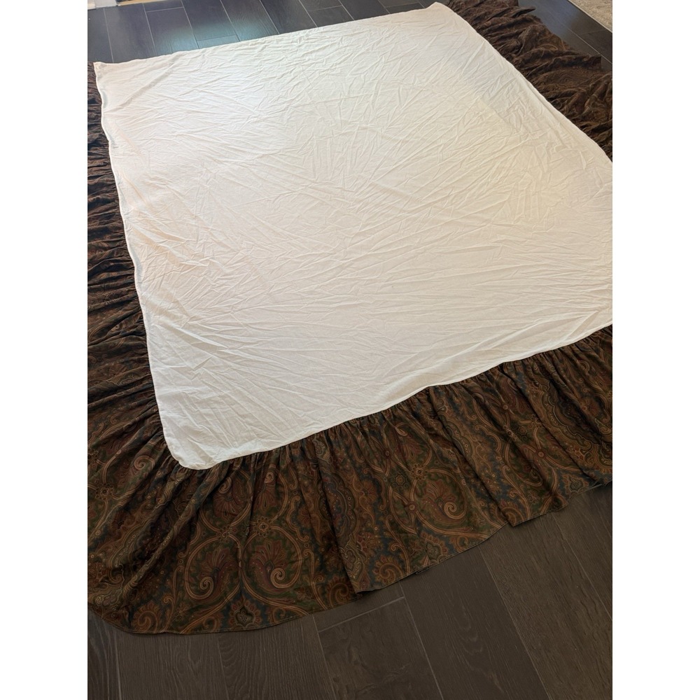 VTG Ralph Lauren Brianna Elizabeth Paisley King Bedskirt 15" Drop Equestrian - Picture 7 of 7